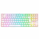 TECLADO REDRAGON K552W-RGB KUMARA MECA WHT USA RED SW-RED