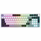 Teclado Onikuma MT902, 65% Sem Fio USB-C, Semi-Mec�nico Membrana, Cinza/Preto/Branco, Ingl�s