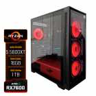 PC UP GAMER TITAN R5 5600XT/16GB/1TB NVME/RX7600 550W -4FAN RGB