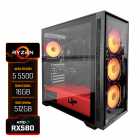 PC UP GAMER IRONWOLF R5 5500/16GB/512 NVME/RX580 550W -4FAN RGB
