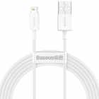 CABO USB-A / LIGHTNING BASEUS CALYS-C02 2.4 2M WHI WHITE