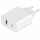 CARREGADOR XIAOMI 33W WALL CHARGER TYPE-A + TYPE-C AD332EU WHITE BHR4996GL