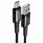 CABO ACEFAST C1-04 USB-A P/ USB-C 1.2M BLACK 3AMPER