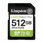CARTAO SD 512GB KINGSTON C10 150MB/S U3 V30 A1 SDS3/512GB CANVAS PLUS
