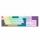 TECLADO REDRAGON K668WBO TRUNDLE RGB USA SWI-RED WHITE/BLACK/RED