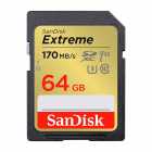 CARTAO SD 64GB SANDISK EXTREME U3 4K 170MB/S SDSDXV2-064G-GN CIN
