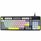 TECLADO GAMER AJAZZ AF98 NACODEXX ING PRETO/CINZA