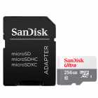 CARTAO MICROSD 256GB SANDISK ULTRA 100MB/S C10 SDSQUNR-256G-GN 6TA
