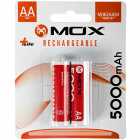 PILHA AA RECARREGAVEL MOX AA X2 5000MAH