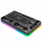 Suporte Gaminja P58 PlayStation 5 PS5 Multifuncional com Base de Recarga, Preto