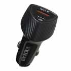 CARREGADOR SATE P/ CARRO A-CC2011 QC3.0+PD BLACK 30W