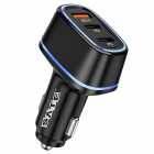 CARREGADOR SATE P/ CARRO A-CC2013 QC3.0+PD BLACK