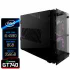 PC Gamer Montado Stratos Intel Core i5 4590, GeForce GT740 2GB GDDR5, 16GB RAM DDR3, SSD NVMe 256GB, 2x Fans RGB, Stratos Vidro Temperado