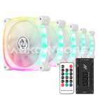 COOLER FAN ABKONCORE CF120 SPECTRUM SUNC RGB 5EN1 WHITE