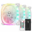 COOLER FAN ABKONCORE CF120 SPECTRUM SYNC RGB 3EN1 WHITE