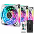 COOLER FAN ABKONCORE CC120 SPECRTRUM ARGB 3EN1 WHITE CHROME
