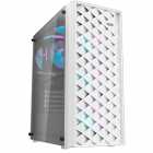GABINETE AIGO DARKFLASH DK351 VIDRO ARGB 4FAN WHITE 4FANS/E-ATX