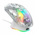 MOUSE ATTACK SHARK X2PRO 3D RGB WIRED+2.4G+BT WHIT