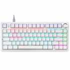 TECLADO AULA F75 75% MECANICO RGB WIERED WHITE RED RED/BLUE/ USA