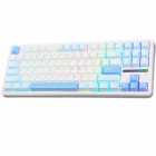 TECLADO AULA F87 RGB MECA.80% GRAY/W IN/SEA BLUE W S.BLUE/WHIT/D.B DARK BLUE