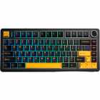 TECLADO AULA F75 RGB MECA WIRELESS C/CABO REAPER 296913 USA BLAK DARKBLUE+ORANGE