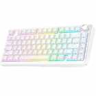 TECLADO AULA F75 RGB MECA WIRELESS C/CABO WHITE 501431 USA CONT +SEIYA SWITCH