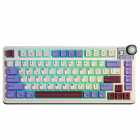 TECLADO AULA WIND AU75 WIRELESS MEC. BEIGE ROXO