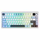 TECLADO AULA F75 MAX MEC. RGB WIRELESS C/CABO GREY BLUE WHITE + DARK PURPLE USA