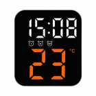 RELOGIO DESPERTADOR SATE LED AC-T6821 ORANGE