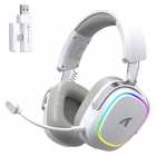 Headset Gamer Attack Shark G800 Wireless Bluetooth com Cabo e Microfone Compat�vel PC, PS4 e PS5 Branco