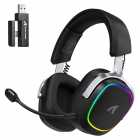 Headset Gamer Attack Shark G800 Wireless Bluetooth com Cabo e Microfone Compat�vel PC, PS4 e PS5 Preto