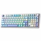 TECLADO AULA F99 MEC. WIRED C.CABO RGB LIGHT BLUE WHITE DARK PURP 204949