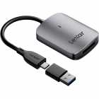 LEITOR DE CARTAO TIPO A LEXAR PROFESSIONAL USB-C+ADAP LRW515U-RNHNG RW515 CINZA