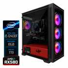 PC UP MONTADO I5 12400F/8GB/RX580 8GB/M.2 1TB/580W GABINETE RGB
