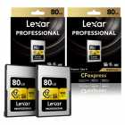 CARTAO CF EXPRESS 80GB LEXAR PROFESSIONAL 80GBX2 LCAGOLD080G-R2ENG TYPE A 900MB