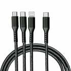 CABO SMARTFY FCC05B 3EM1 USB-C P/LIGHT/MICRO/T.C B BLACK 1MT 65W