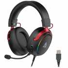 FONE C/MIC. GAMER AJAZZ AHW10 RGB PRETO/VERMELHO
