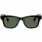 OCULOS DE SOL RAY BAN META WAYFARER RW4006 SHINY BLACK G15 GREEN REGULAR