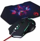 MOUSE +MOUSEPAD MARVO M309+G7 GAMING PRETO