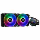 Water Cooler Mtek MWC-240 Liquid ARGB, Preto, 240MM, Intel 115X/1200/1700/2011(V3)/2066, AMD AM3+/AM4/AM5/FM2+