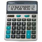 CALCULADORA TRULY 896E - 12 DIGITOS CINZA