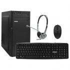 GABINETE KIT SATE K702 C/FONE ESPANHOL PRETO ATX