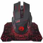 MOUSE +MOUSEPAD MARVO G909+G1 GAMING USB PRETO