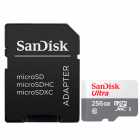 CARTAO MICROSD 256GB SANDISK ULTRA 100MB/S C10 SDSQUNR-256G-GN6TA