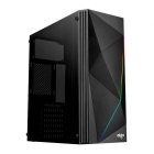 GABINETE AIGO RAINBOW 2 PRETO RGB ATX